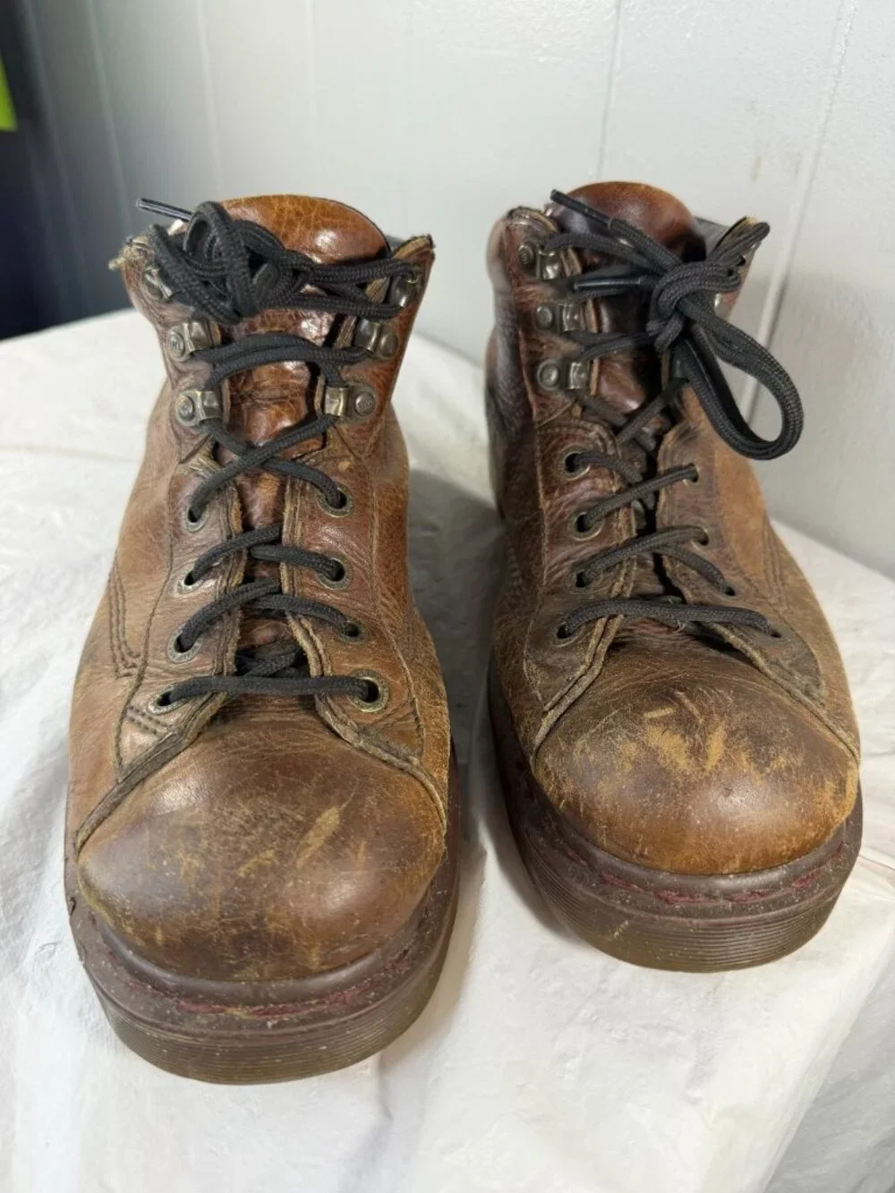 Vintage Docs Dr. Martens 8287 Brown Leather Boots Sz UK 9 US 10 Men Made England